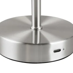 Reality Leuchten Arbejdsrum/Kontor|Bordlamper > Jeff LED-bordlampe, nikkelfarvet, højde 30 cm, metal