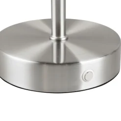 Reality Leuchten Arbejdsrum/Kontor|Bordlamper > Jeff LED-bordlampe, nikkelfarvet, højde 30 cm, metal