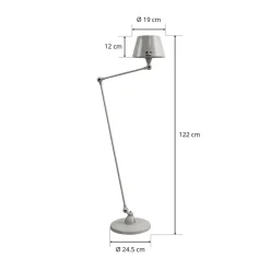 Jieldé Gulvlamper > Aicler AID833 80+30 cm gulvlampe, grå