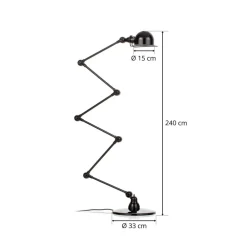 Gulvlamper ^ Jieldé Loft D9406 gulvlampe 6 x 40 cm, sort