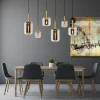 Lucide Pendellamper > Joanet hængelampe, røget grå/sort, glas, 132 cm lang