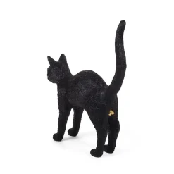 SELETTI Dekorationsbelysning > Jobby The Cat deko LED-bordlampe, sort