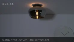 Lucide Loftlamper > Judi loftslampe af glas, Ø 30,5 cm