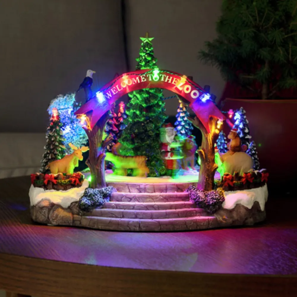Konstsmide Christmas Dekorationsbelysning|Julepynt > Jule-zoo borddekoration, farverige LED'er og musik