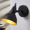 Lindby Loftlamper|Loftlamper > Julin sort og guldfarvet væglampe