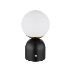 Globo Bordlamper > Julsy LED genopladelig bordlampe, sort, højde 21 cm, metal, CCT