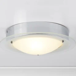 Searchlight Loftlamper > JUNA - loftlampe til badeværelses med glaskant