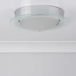 Searchlight Loftlamper > JUNA - loftlampe til badeværelses med glaskant