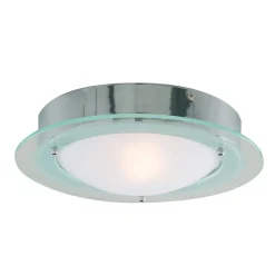 Searchlight Loftlamper > JUNA - loftlampe til badeværelses med glaskant