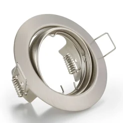 Loftlamper|Indbygningsspots ^ Trio Lighting Jura indbygningslampe, rund, mat nikkel
