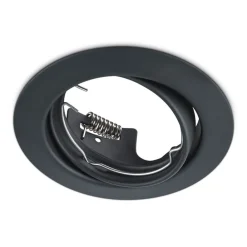 Loftlamper|Indbygningsspots ^ Trio Lighting Jura indbygningslampe, rund, sort