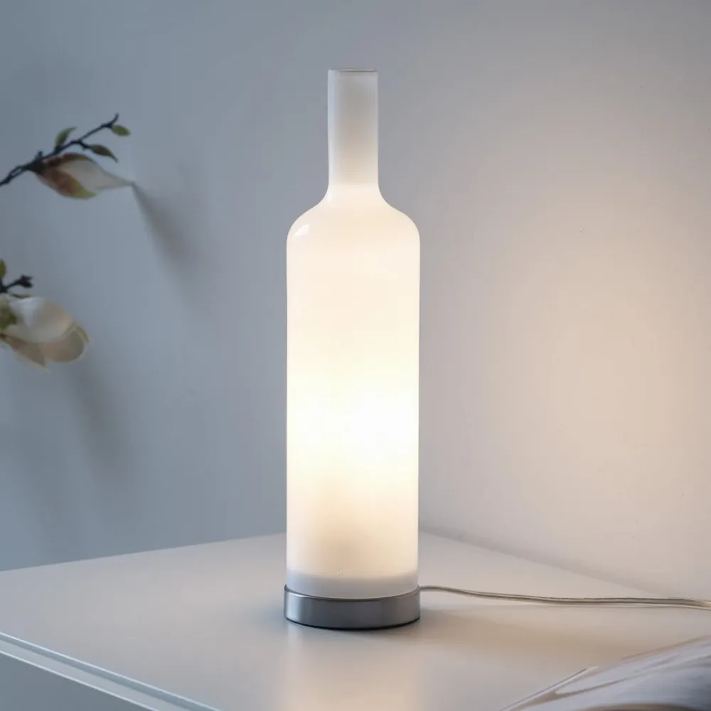 Bordlamper ^ JUST LIGHT. GmbH JUST LIGHT. bordlampe Bottle, opal hvid, glas, E14