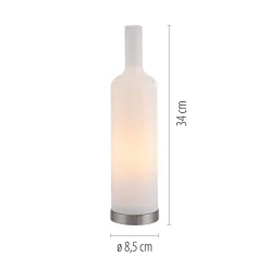 Bordlamper ^ JUST LIGHT. GmbH JUST LIGHT. bordlampe Bottle, opal hvid, glas, E14