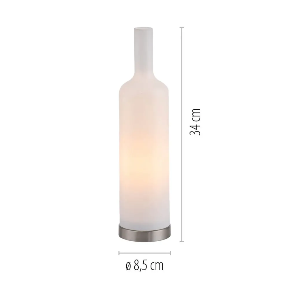 Bordlamper ^ JUST LIGHT. GmbH JUST LIGHT. bordlampe Bottle, opal hvid, glas, E14