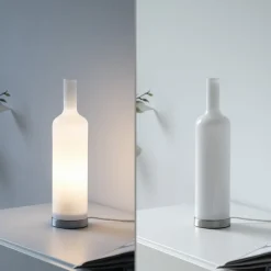 Bordlamper ^ JUST LIGHT. GmbH JUST LIGHT. bordlampe Bottle, opal hvid, glas, E14
