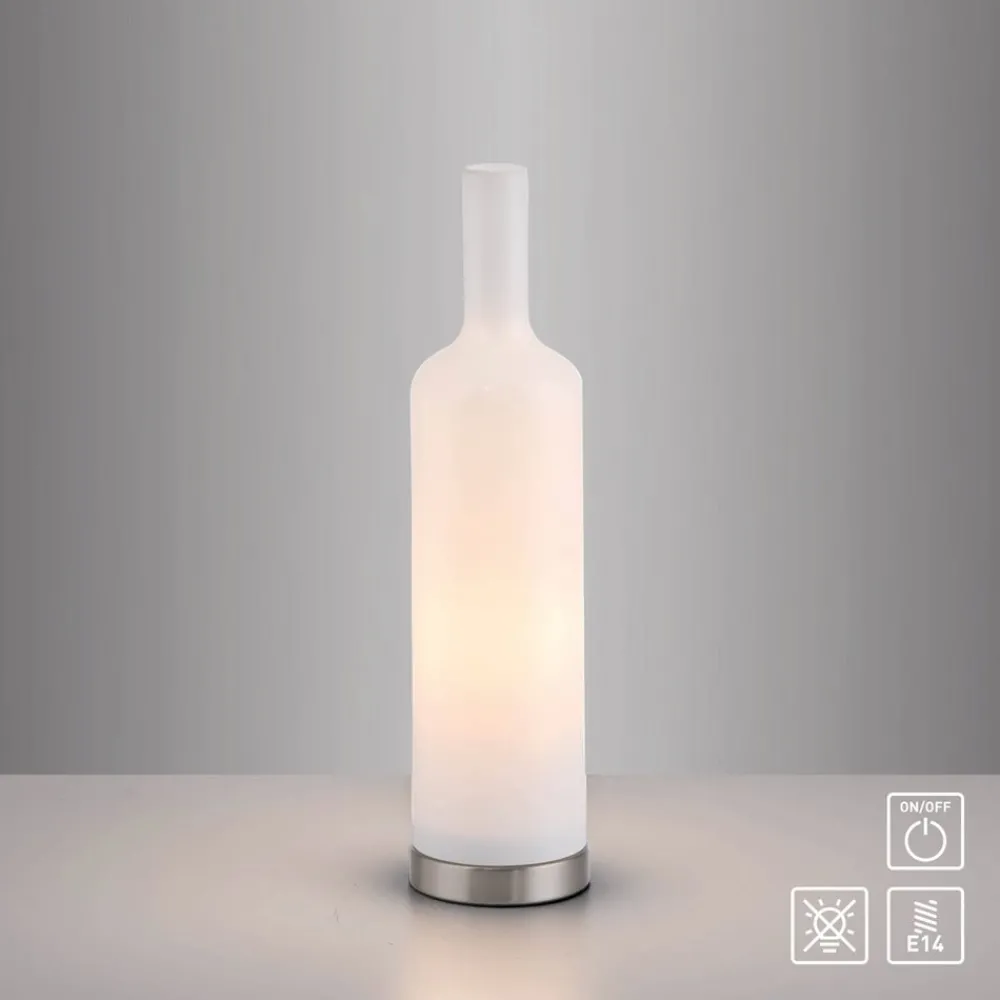 Bordlamper ^ JUST LIGHT. GmbH JUST LIGHT. bordlampe Bottle, opal hvid, glas, E14