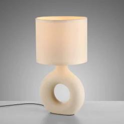 JUST LIGHT. GmbH Bordlamper > JUST LIGHT. Carara bordlampe, keramisk fod, beige