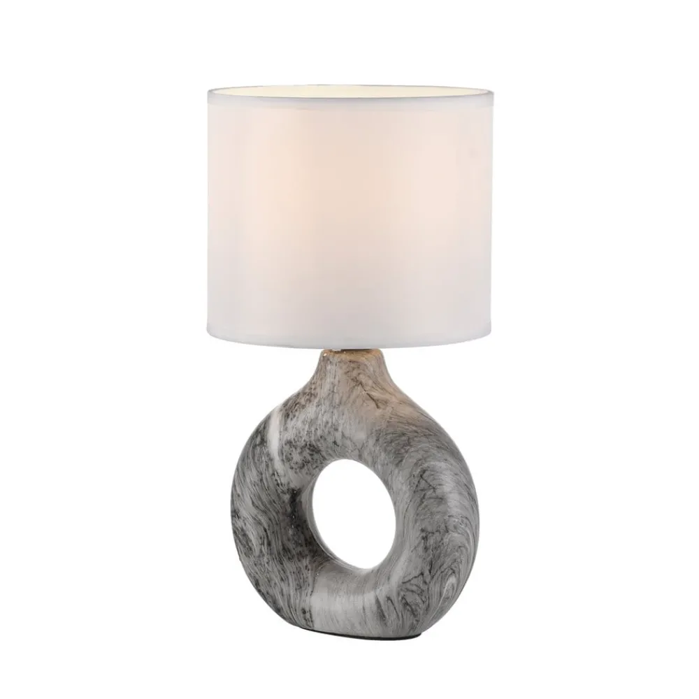 JUST LIGHT. GmbH Bordlamper > JUST LIGHT. Carara bordlampe, keramisk fod, grå