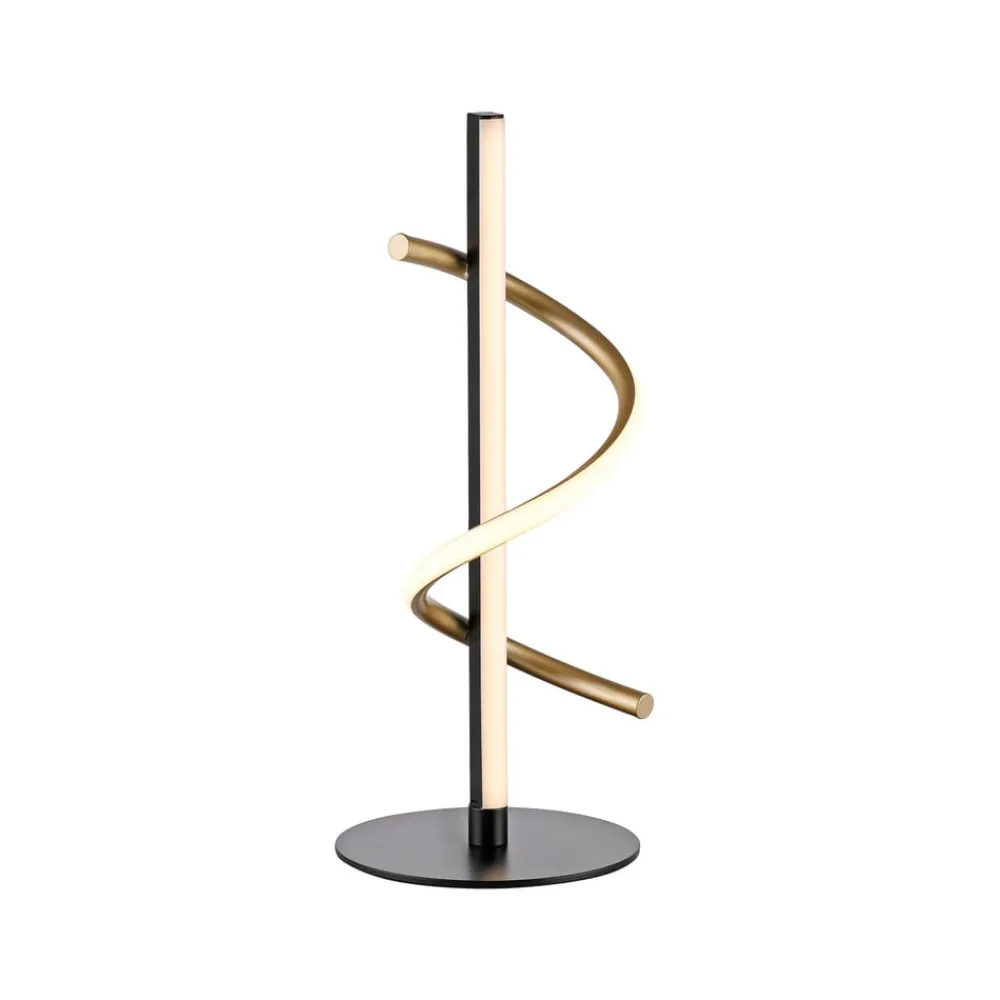 Bordlamper ^ JUST LIGHT. GmbH JUST LIGHT. Emanda LED-bordlampe, jern, sort-messing