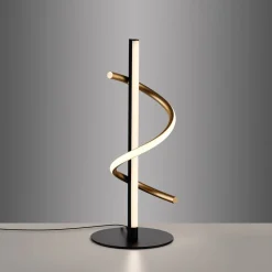 Bordlamper ^ JUST LIGHT. GmbH JUST LIGHT. Emanda LED-bordlampe, jern, sort-messing