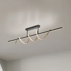 JUST LIGHT. GmbH Loftlamper|Loftlamper > JUST LIGHT. Emanda loftlampe, jern, sort-messing