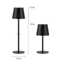 JUST LIGHT. GmbH Dekorationsbelysning > JUST LIGHT. Euria LED-bordlampe, sort, jern IP54