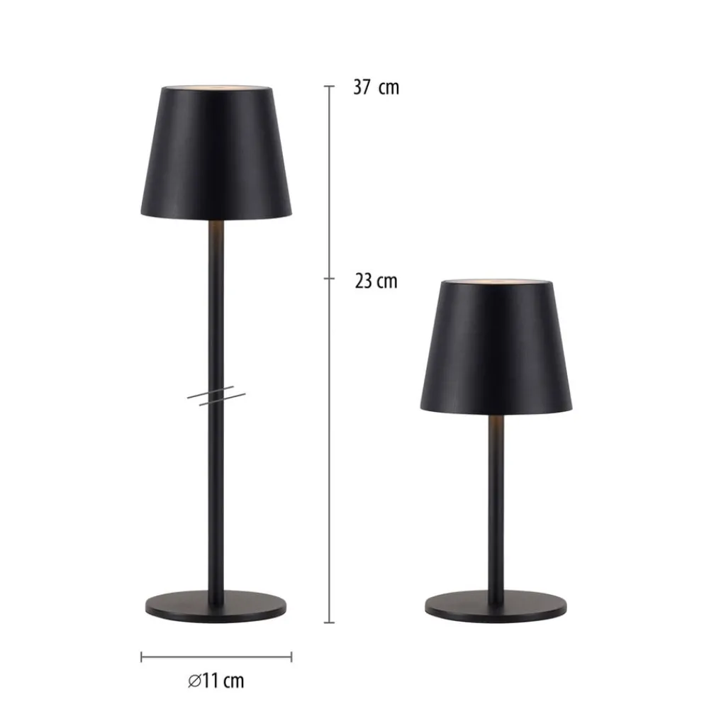 JUST LIGHT. GmbH Dekorationsbelysning > JUST LIGHT. Euria LED-bordlampe, sort, jern IP54