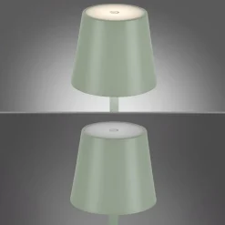 JUST LIGHT. GmbH Dekorationsbelysning|Terrassebelysning > JUST LIGHT. Euria LED-bordlampe, grøn, jern, IP54