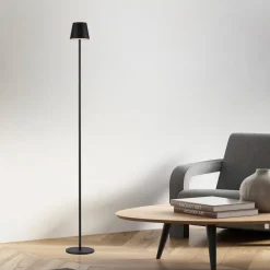 JUST LIGHT. GmbH Terrassebelysning > JUST LIGHT. Euria LED-gulvlampe, sort, jern, IP54