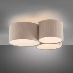JUST LIGHT. GmbH Loftlamper > JUST LIGHT. Grøn Duro loftlampe, tekstil, 3 lyskilder