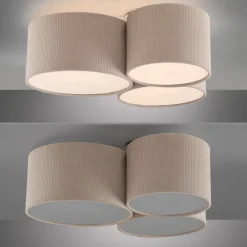 JUST LIGHT. GmbH Loftlamper > JUST LIGHT. Grøn Duro loftlampe, tekstil, 3 lyskilder