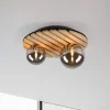 JUST LIGHT. GmbH Loftlamper > JUST LIGHT. Grøn Stika loftlampe, rund, 2 lyskilder, træ