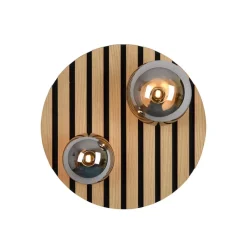 JUST LIGHT. GmbH Loftlamper > JUST LIGHT. Grøn Stika loftlampe, rund, 2 lyskilder, træ