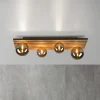Loftlamper|Loftlamper ^ JUST LIGHT. GmbH JUST LIGHT. Grøn Stika loftlampe, lang, 4 lyskilder, træ