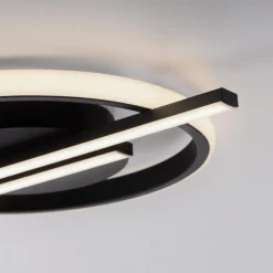 JUST LIGHT. GmbH Gang|Loftlamper > JUST LIGHT. Korsa LED-loftslampe, sort, Ø31 cm, dæmpbar