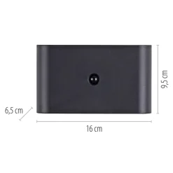 JUST LIGHT. GmbH Væg- Og Spejllamper > JUST LIGHT. LED-batteridrevet væglampe Ziddy sort Sensor 3.000K