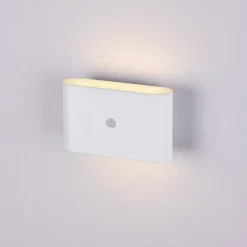 JUST LIGHT. GmbH Væg- Og Spejllamper > JUST LIGHT. LED-batteridrevet væglampe Ziddy, hvid, sensor 3.000 K