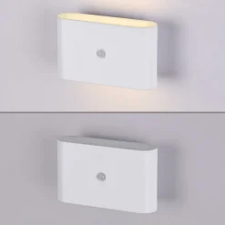 JUST LIGHT. GmbH Væg- Og Spejllamper > JUST LIGHT. LED-batteridrevet væglampe Ziddy, hvid, sensor 3.000 K