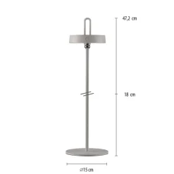 JUST LIGHT. GmbH Dekorationsbelysning|Terrassebelysning > JUST LIGHT. LED-bordlampe Amag grå-beige jern IP44