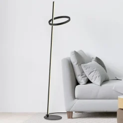 JUST LIGHT. GmbH Gulvlamper > JUST LIGHT. LED-gulvlampe Ritus sort jern Dæmper 3.000 K