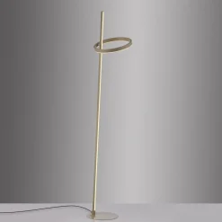 JUST LIGHT. GmbH Gulvlamper|Gulvlamper > JUST LIGHT. LED-gulvlampe Ritus sand, jern, dæmper, 3.000 K