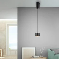JUST LIGHT. GmbH Pendellamper > JUST LIGHT. LED-hængelampe Ballini, sort, Switchmo