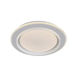 Arbejdsrum/Kontor ^ JUST LIGHT. GmbH JUST LIGHT. LED-loftslampe Lago Ø 40 cm hvid fjernbetjening