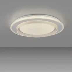 Arbejdsrum/Kontor ^ JUST LIGHT. GmbH JUST LIGHT. LED-loftslampe Lago Ø 40 cm hvid fjernbetjening