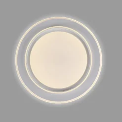 Arbejdsrum/Kontor ^ JUST LIGHT. GmbH JUST LIGHT. LED-loftslampe Lago Ø 40 cm hvid fjernbetjening
