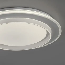 Arbejdsrum/Kontor ^ JUST LIGHT. GmbH JUST LIGHT. LED-loftslampe Lago Ø 40 cm hvid fjernbetjening