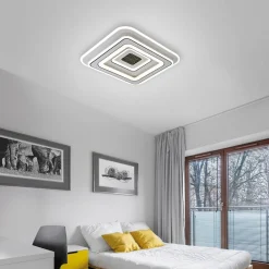 JUST LIGHT. GmbH Loftlamper|Loftlamper > JUST LIGHT. LED-loftslampe Tolago, 49x49 cm, CCT, dæmpbar