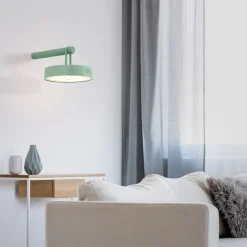 JUST LIGHT. GmbH Terrassebelysning > JUST LIGHT. LED-væglampe Arma, grøn, plast IP44