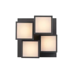 JUST LIGHT. GmbH Loftlamper|Loftlamper > JUST LIGHT. Loftlampe Tetris, jern, 3000 K, sort