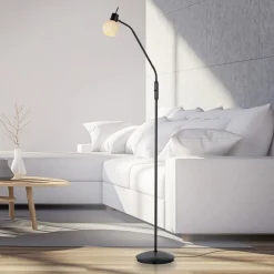 JUST LIGHT. GmbH Gulvlamper|Gulvlamper > JUST LIGHT. Loki gulvlampe, sort, jern, glas